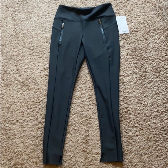 Grey front zip Athleta Leggings - Picture 2 of 5